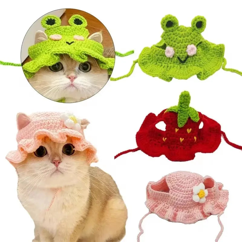 Aurovane Cute Woven Pet Hat